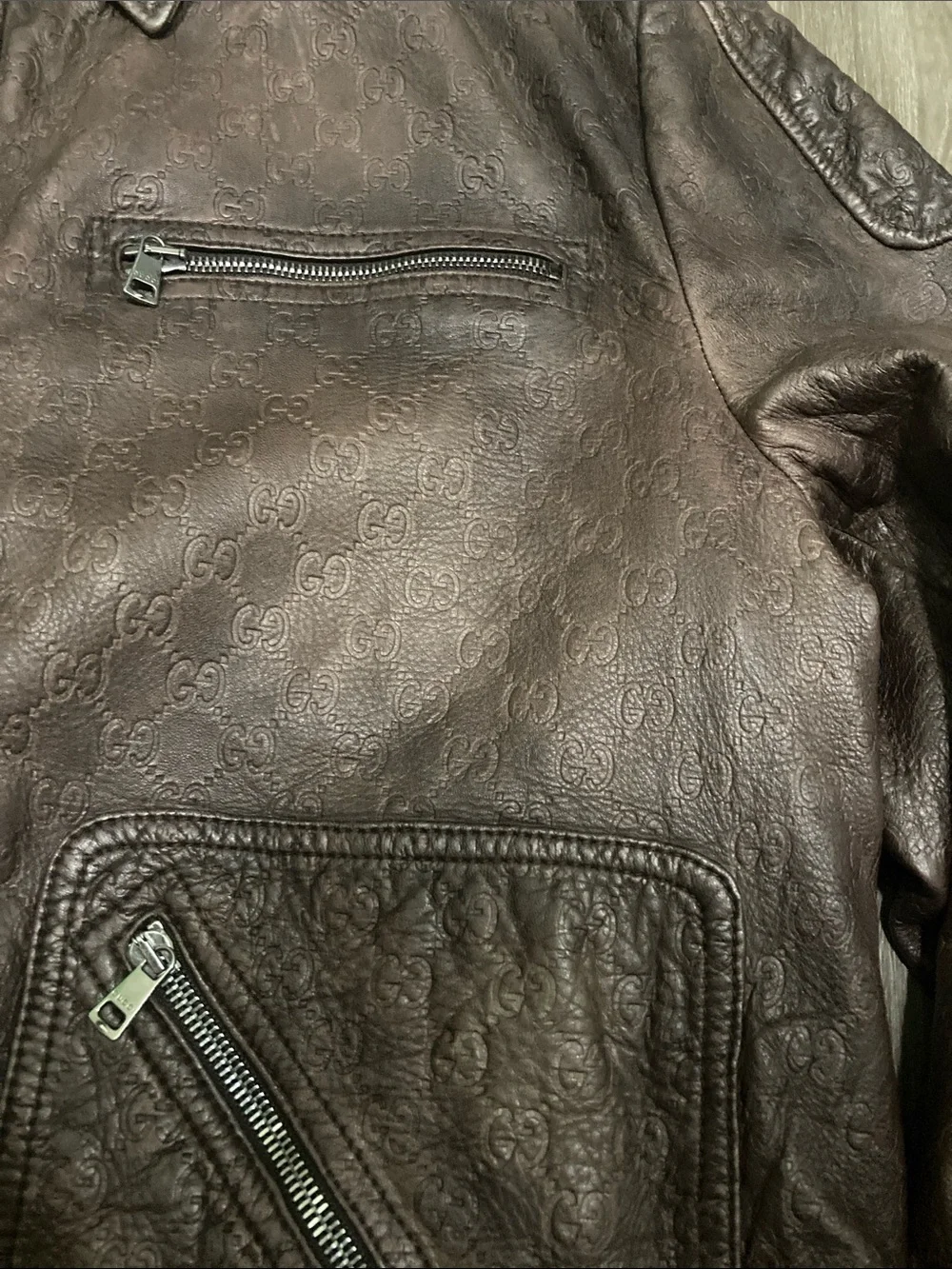 Gucci Brown Leather Jacket